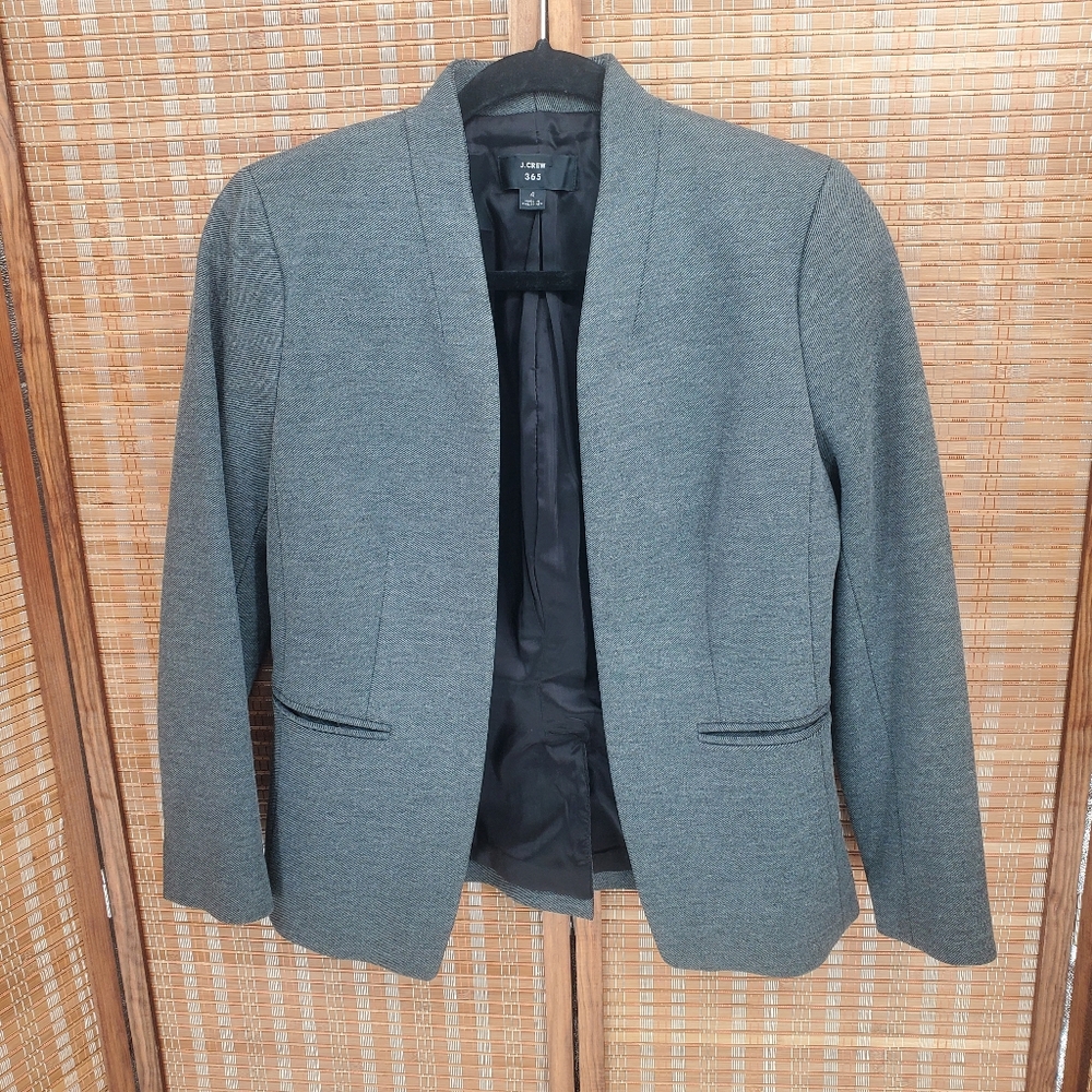 ♤ J Crew Going Out Blazer Stretch Twill Heather Dove Gray Size 4